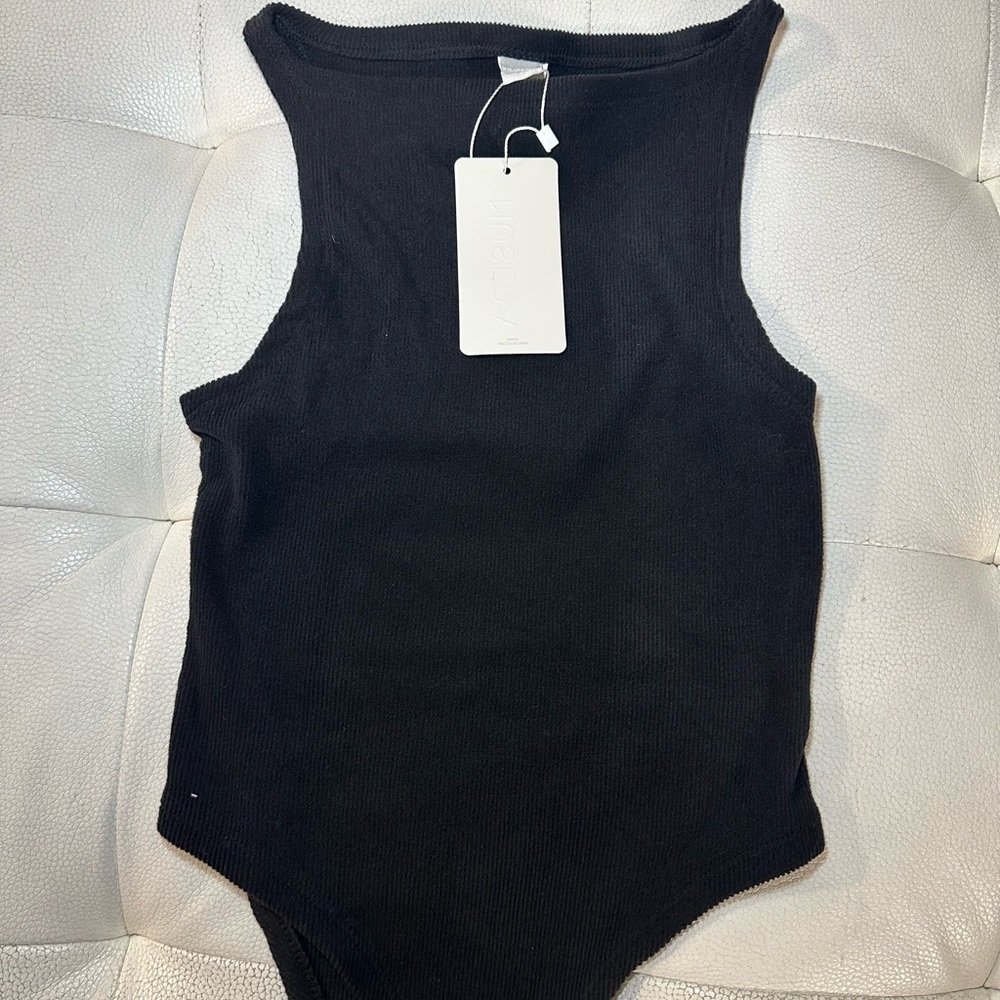 Black Sleeveless Bodysuit